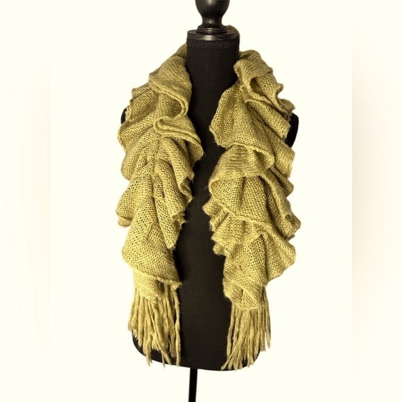 Wooden Ships Stylish Warm Durable Trendy Versatile Tan Brown Scarf Outerwear - Picture 2 of 4